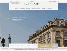 Tablet Screenshot of paris-hotel-mansart.com